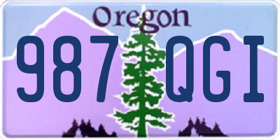 OR license plate 987QGI