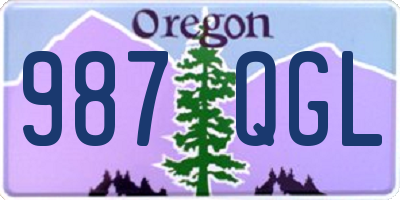 OR license plate 987QGL