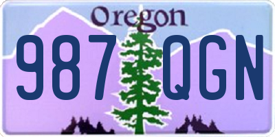 OR license plate 987QGN