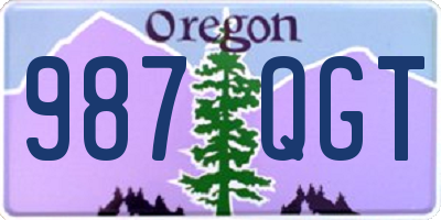 OR license plate 987QGT