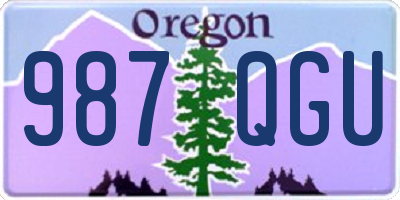 OR license plate 987QGU