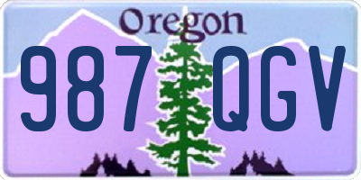 OR license plate 987QGV