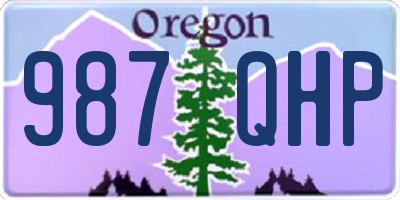 OR license plate 987QHP