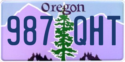 OR license plate 987QHT