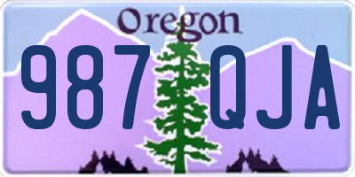 OR license plate 987QJA