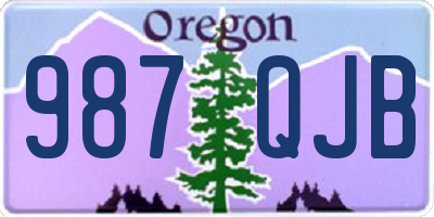 OR license plate 987QJB