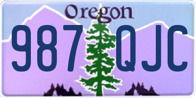 OR license plate 987QJC