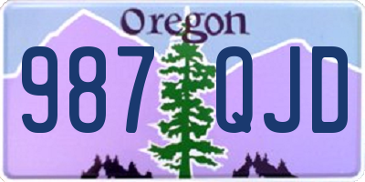 OR license plate 987QJD