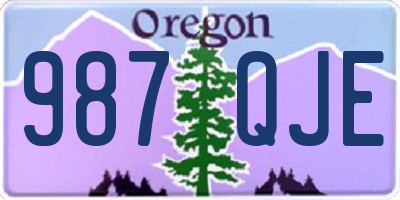 OR license plate 987QJE