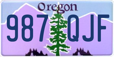OR license plate 987QJF