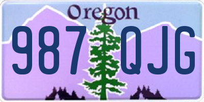 OR license plate 987QJG