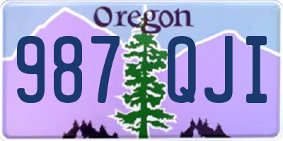 OR license plate 987QJI