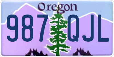 OR license plate 987QJL