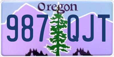 OR license plate 987QJT