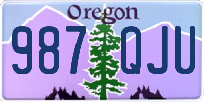 OR license plate 987QJU