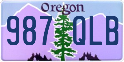 OR license plate 987QLB