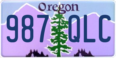 OR license plate 987QLC