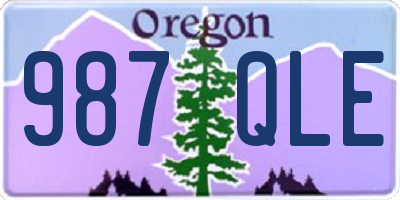 OR license plate 987QLE