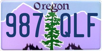 OR license plate 987QLF