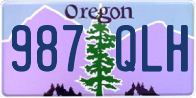 OR license plate 987QLH
