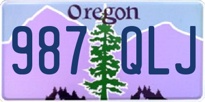 OR license plate 987QLJ
