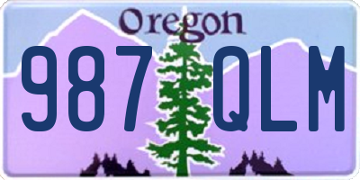 OR license plate 987QLM