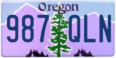 OR license plate 987QLN