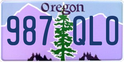 OR license plate 987QLO