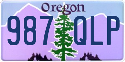 OR license plate 987QLP