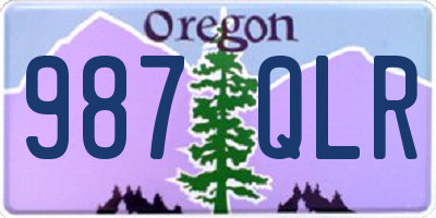 OR license plate 987QLR