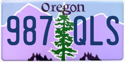 OR license plate 987QLS