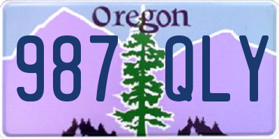 OR license plate 987QLY