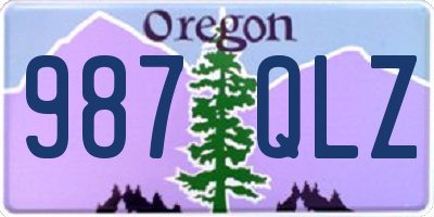 OR license plate 987QLZ