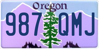 OR license plate 987QMJ