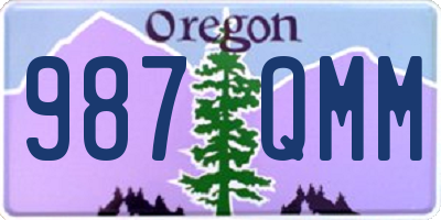 OR license plate 987QMM