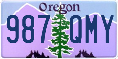 OR license plate 987QMY