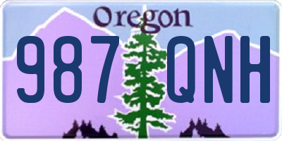 OR license plate 987QNH