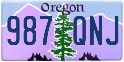 OR license plate 987QNJ
