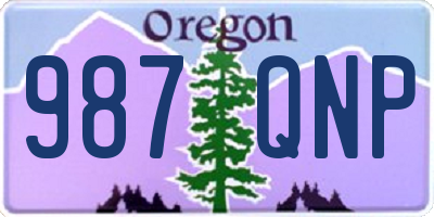 OR license plate 987QNP