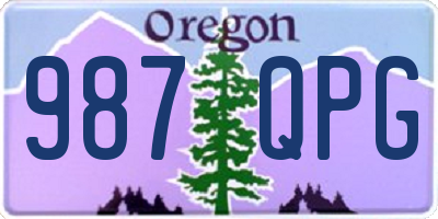 OR license plate 987QPG
