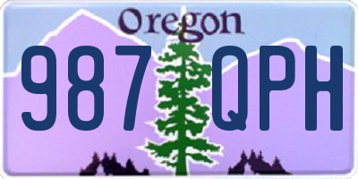 OR license plate 987QPH