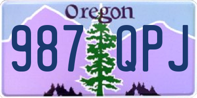 OR license plate 987QPJ
