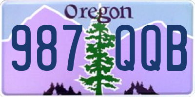 OR license plate 987QQB