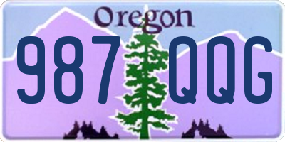 OR license plate 987QQG