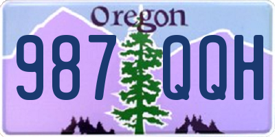 OR license plate 987QQH