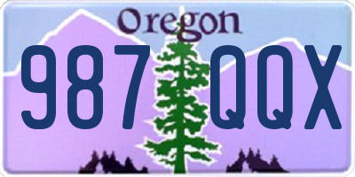 OR license plate 987QQX