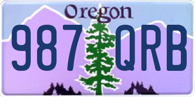 OR license plate 987QRB