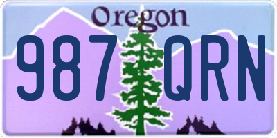 OR license plate 987QRN