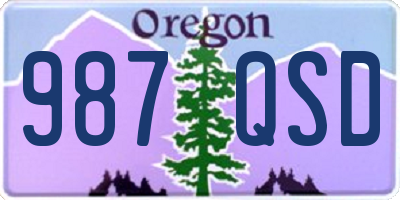 OR license plate 987QSD