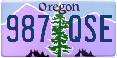 OR license plate 987QSE